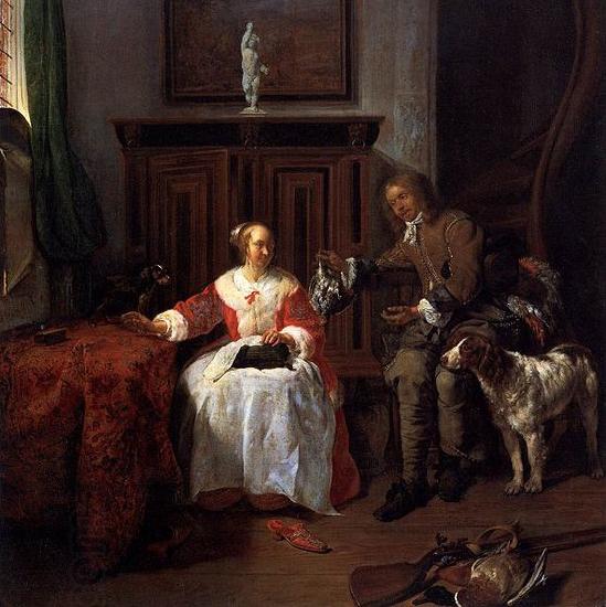 Gabriel Metsu The Hunter s Gift oil painting picture